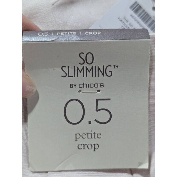 Chico's So Slimming Women's Cream Mid-Rise Cropped Capri Jeans Size 0.5P NWT - Picture 3 of 8